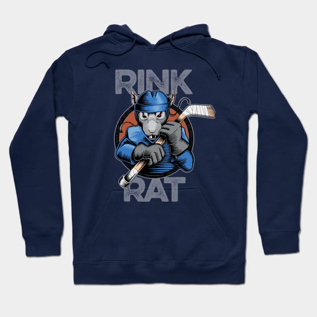 Hockey Rink Rat Hoodie by eBrushDesign